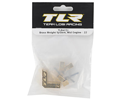 Team Losi Racing Brass Weight System (Mid Motor) (TLR 22)