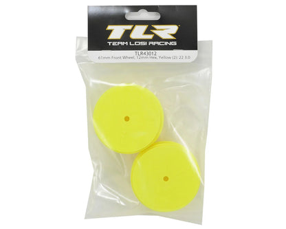 *CLEARANCE* Team Losi Racing 61mm Front 1/10 Buggy Wheels (2) (22 3.0) (Yellow)