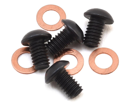 Team Losi Racing Bleeder Shock Cap Screw & Washer Set (4) (TLR 22/22T/SCTE)