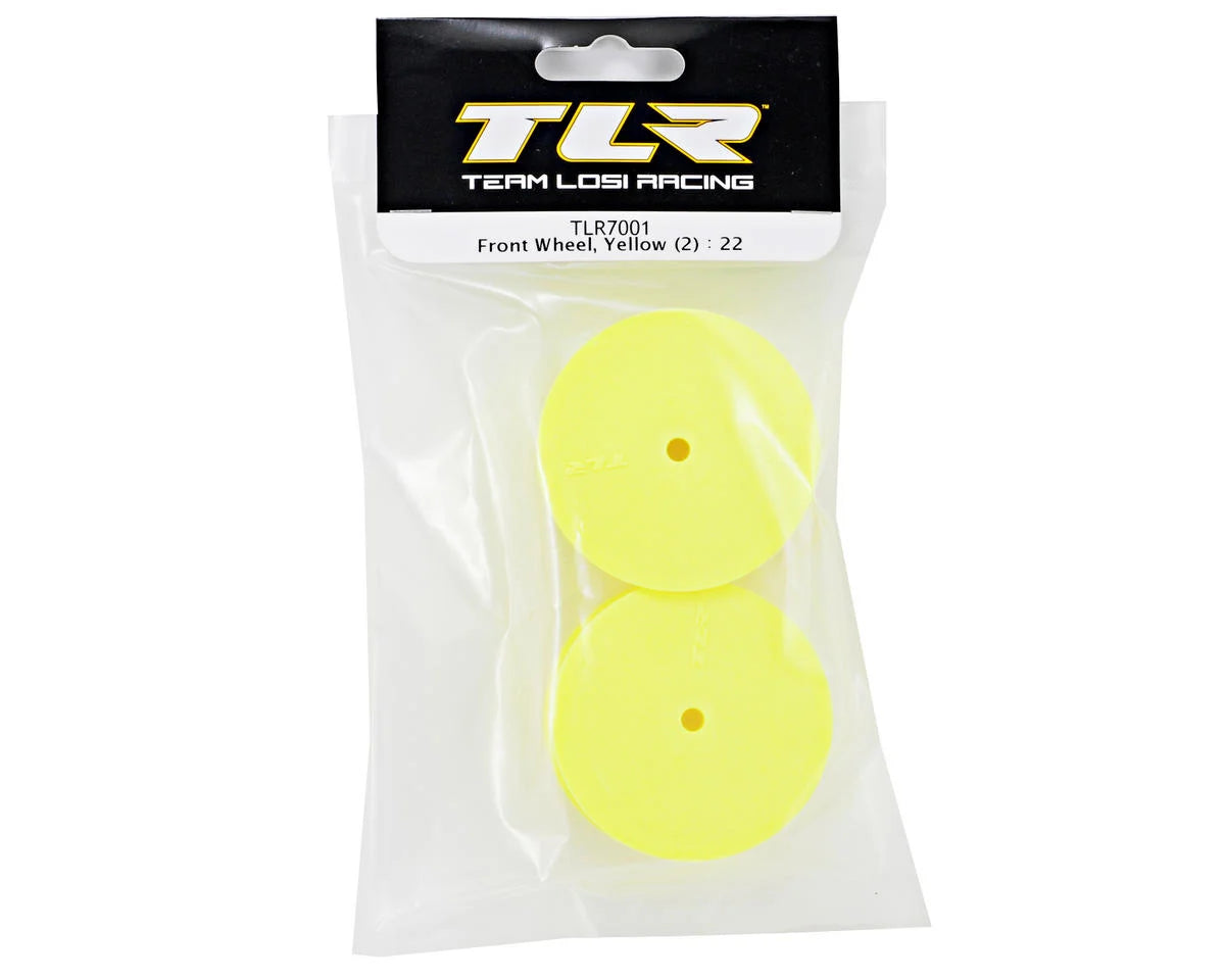 Team Losi Racing 10mm Hex 1/10 Front Buggy Wheels (Yellow) (2) (22)