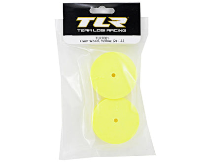 Team Losi Racing 10mm Hex 1/10 Front Buggy Wheels (Yellow) (2) (22)