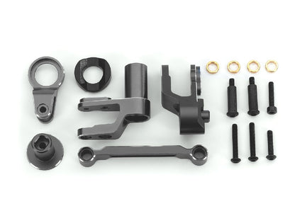 Traxxas Steering bellcranks, draglink, blue-anodized aluminum