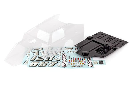 Traxxas Body, Slash Mudboss (clear)/ decal sheets