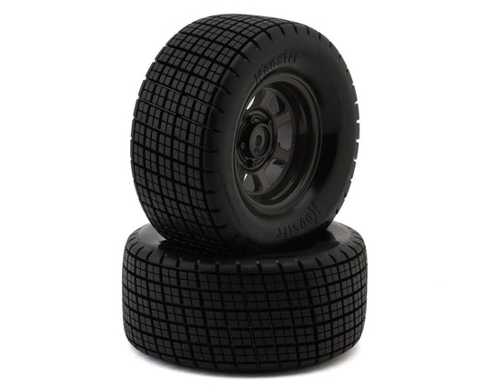 Traxxas Slash® Modified Hoosier® Pre-Mounted Dirt Oval Tires (Grey) (2) (Rear)