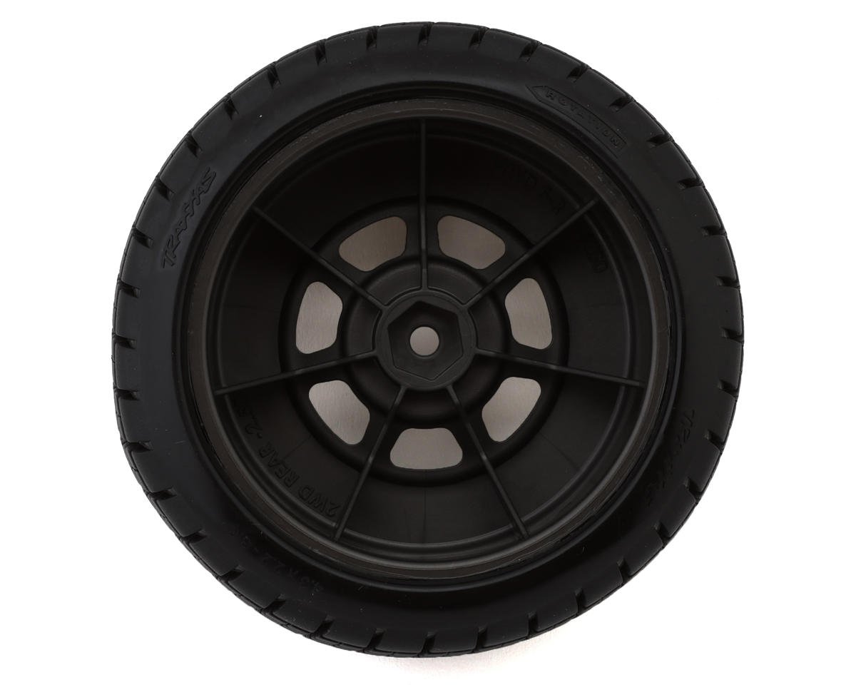 Traxxas Slash® Modified Hoosier® Pre-Mounted Dirt Oval Tires (Grey) (2) (Rear)