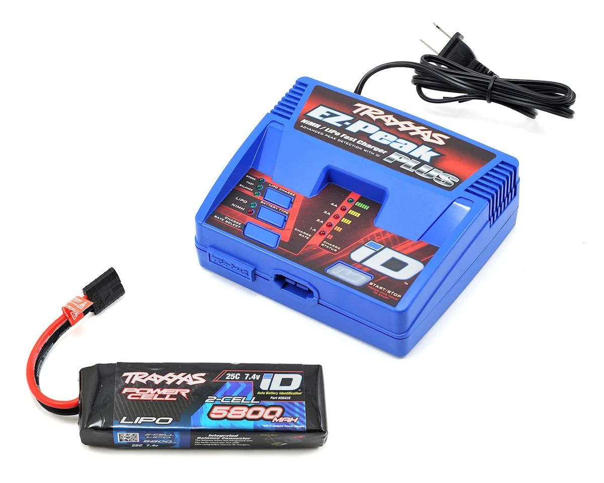 Traxxas EZ-Peak 2S Single "Completer Pack" Multi-Chemistry Battery Charger w/One Power Cell Battery (5800mAh)