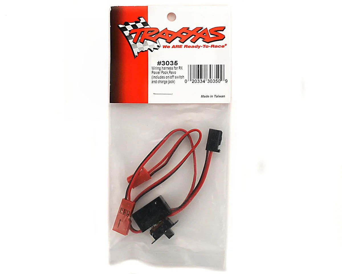 Traxxas RX Power Pack Wiring Harness (Revo) includes on/off switch and charge jack