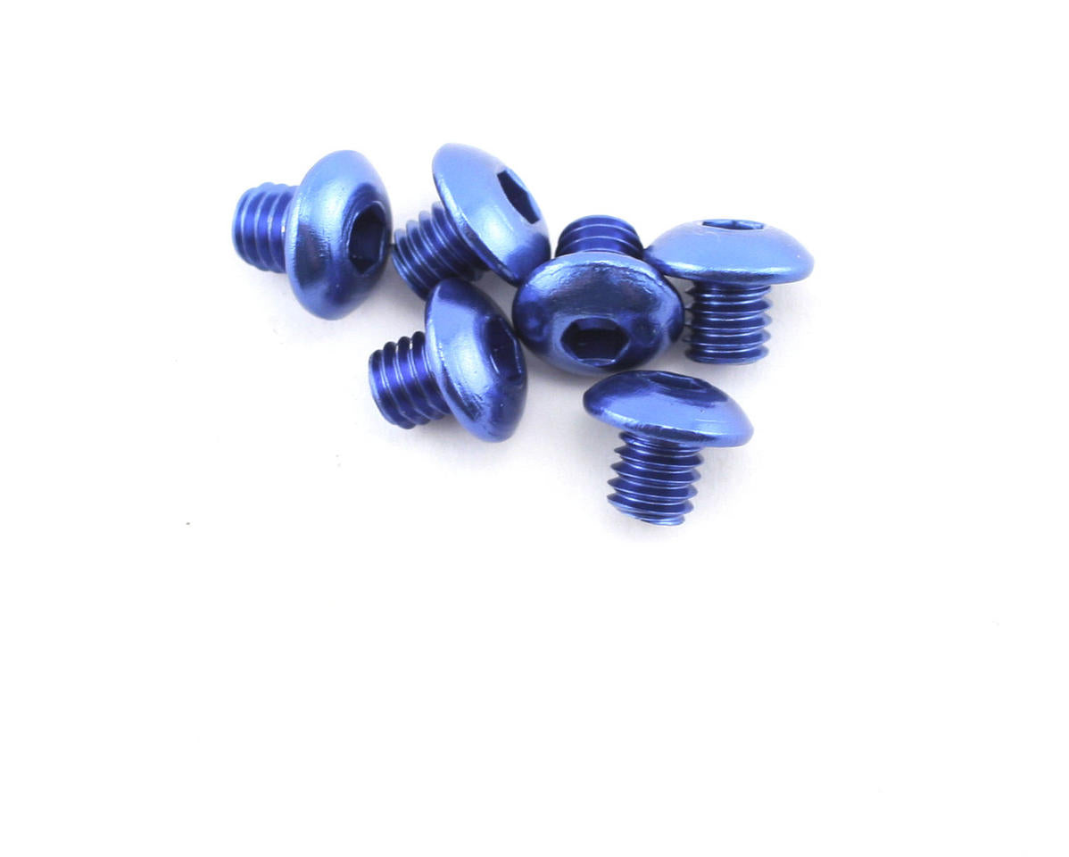 M4x4mm Button Head Screws (6) (Blue) Traxxas