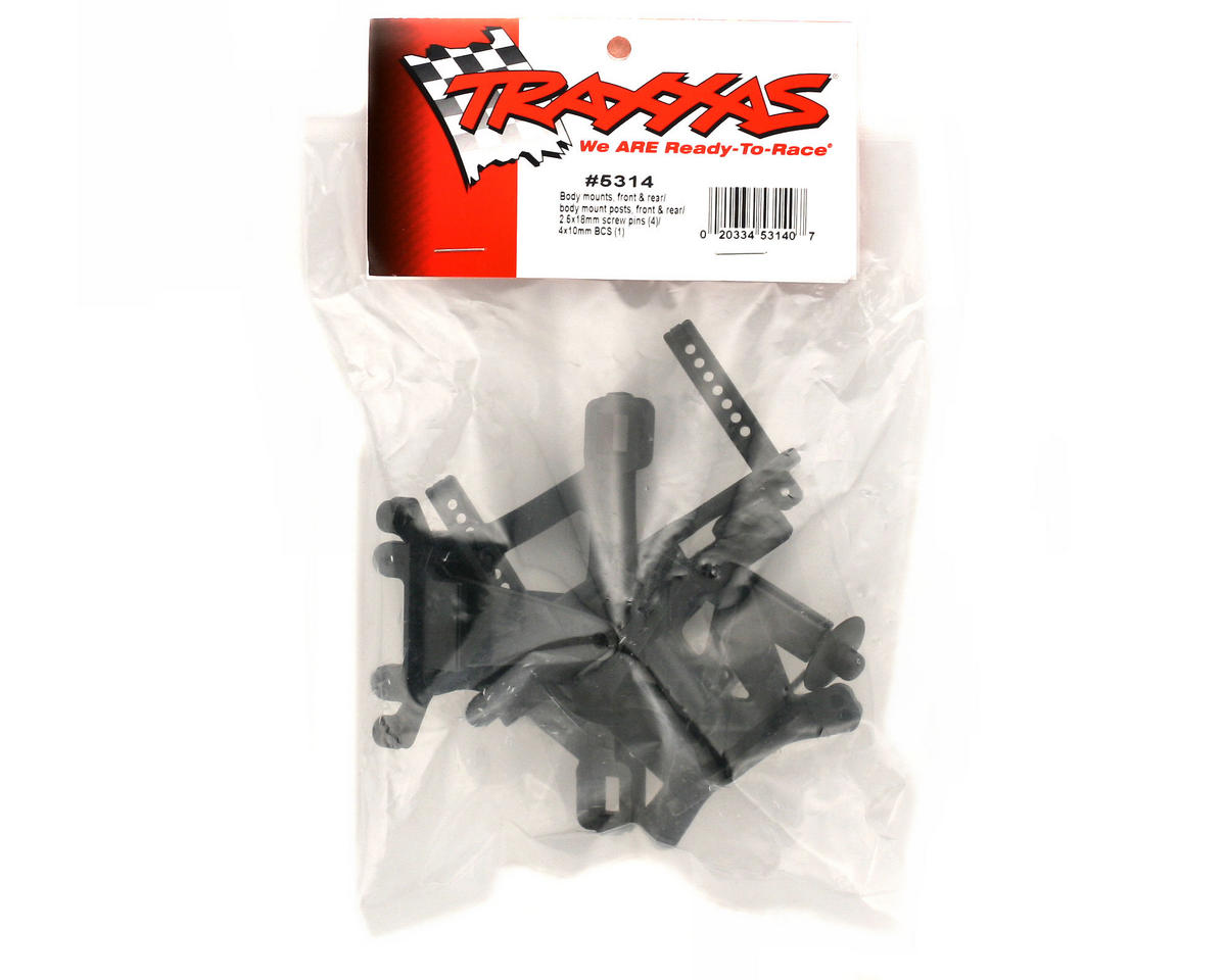 Traxxas Revo Body Mounts front & rear w/body mount posts, front & rear, 2.5x18mm