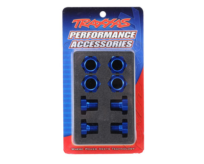 Traxxas 17mm Splined Wheel Hub Set (Blue) (4)