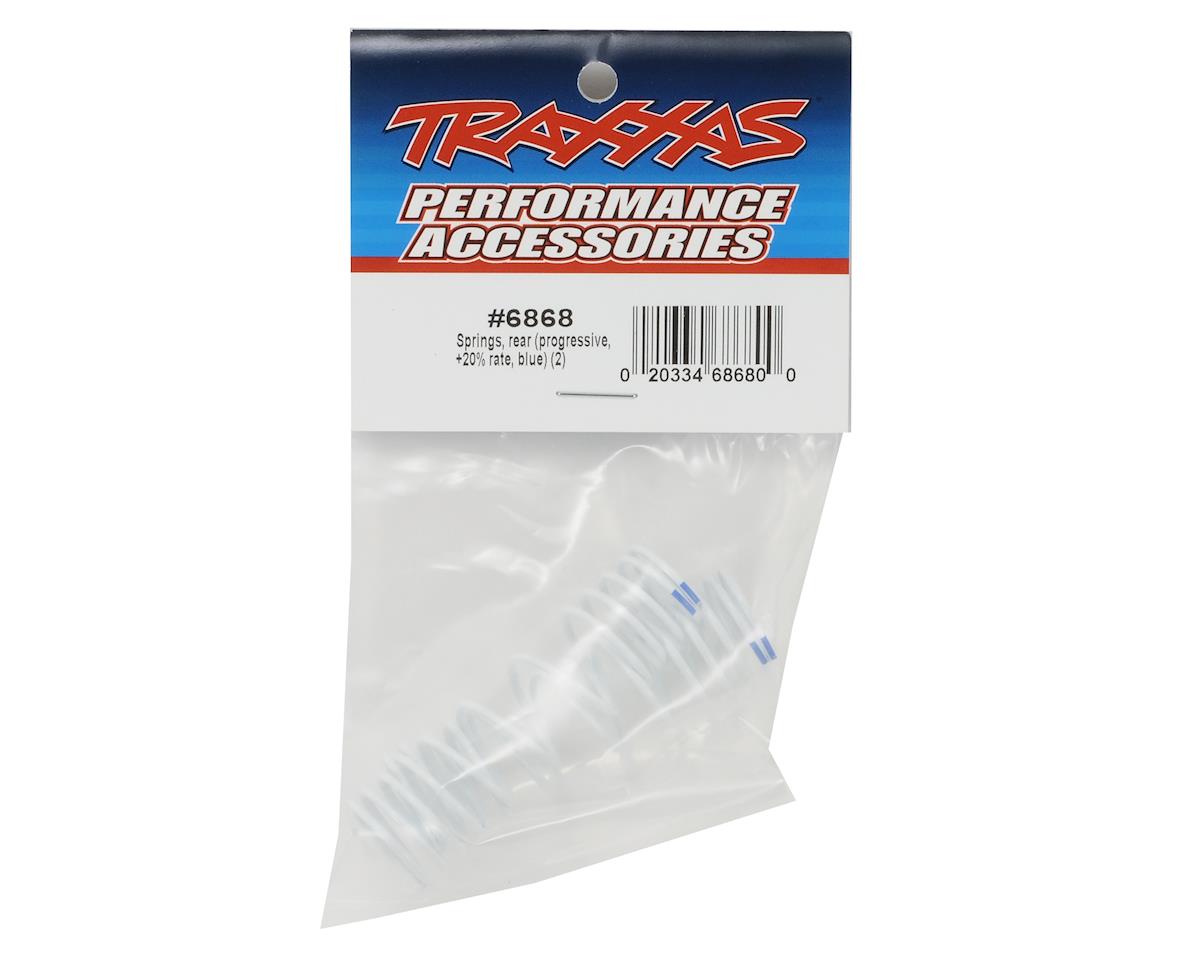 Traxxas Progressive Rate Rear Shock Springs (Blue) (2)