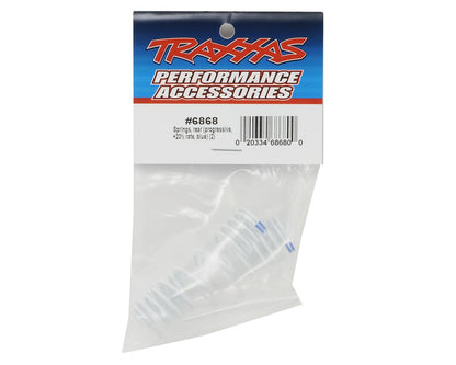 Traxxas Progressive Rate Rear Shock Springs (Blue) (2)