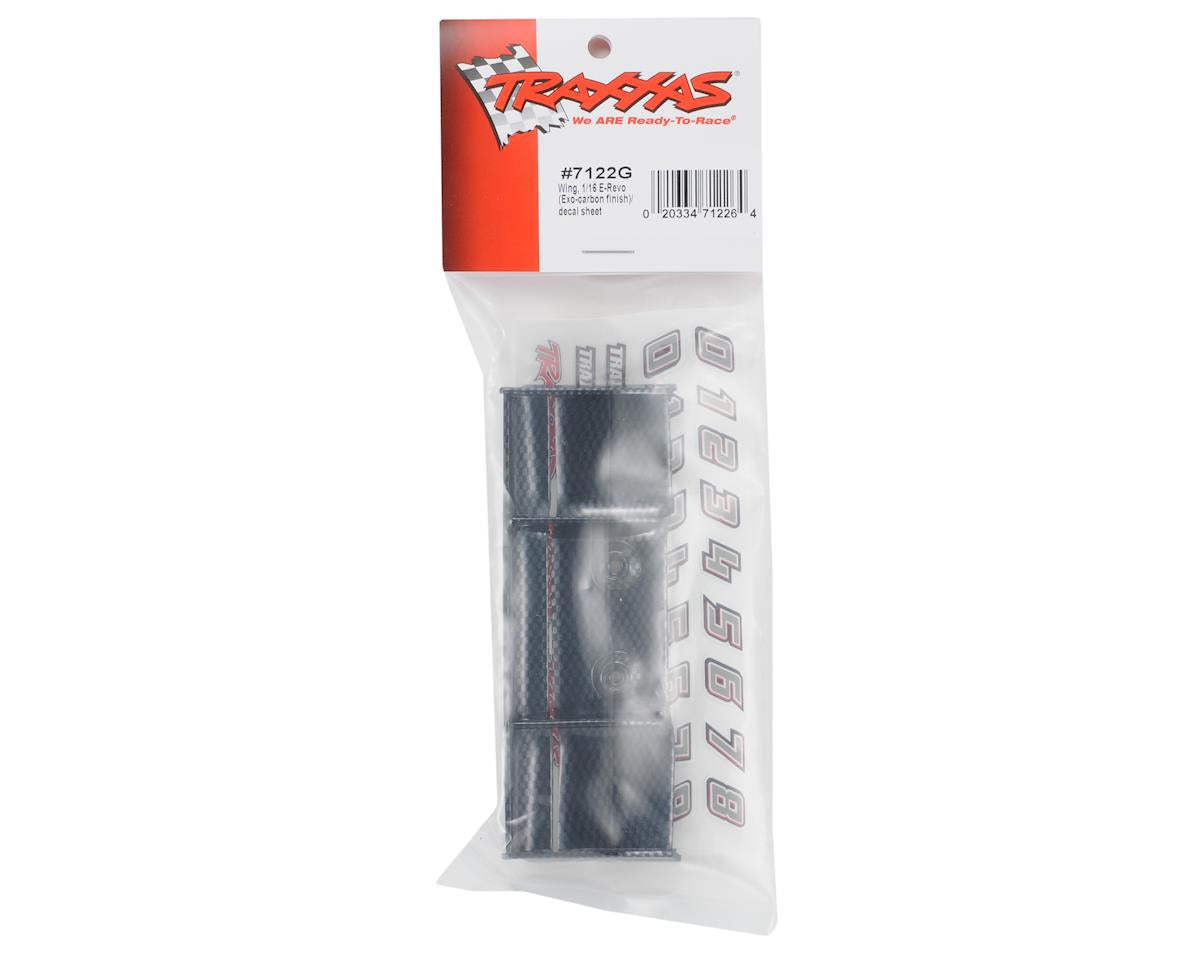 Traxxas 1/16 E-Revo Wing w/Decal Sheet (Exo-Carbon Finish)