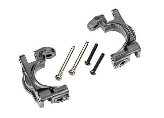 Traxxas Caster Blocks (C-Hubs) Heavy Duty Gray (L/R) Hinge Pins (Grey)
