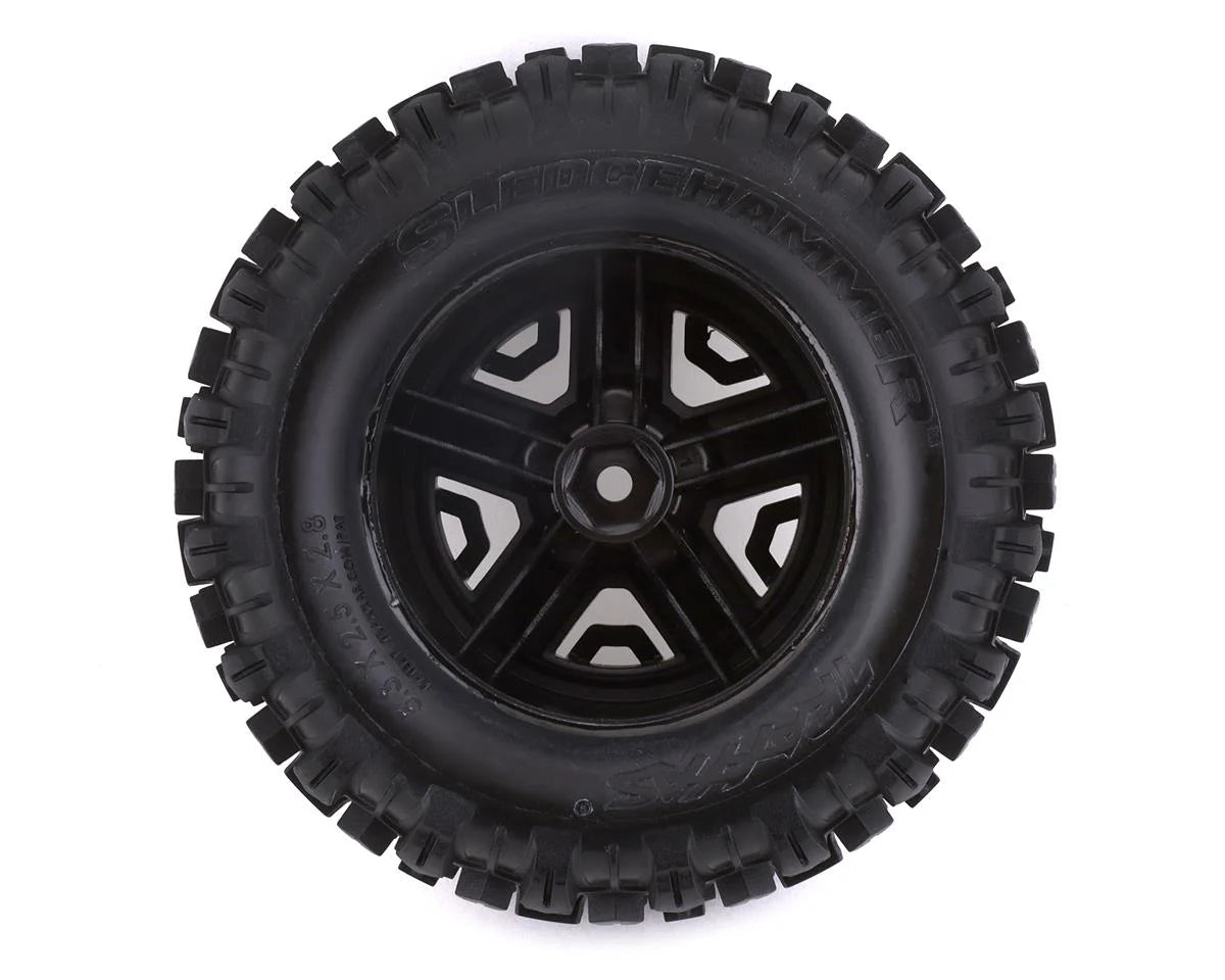 Traxxas Sledgehammer 2.8" Pre-Mounted Tires (2) (Black Chrome)