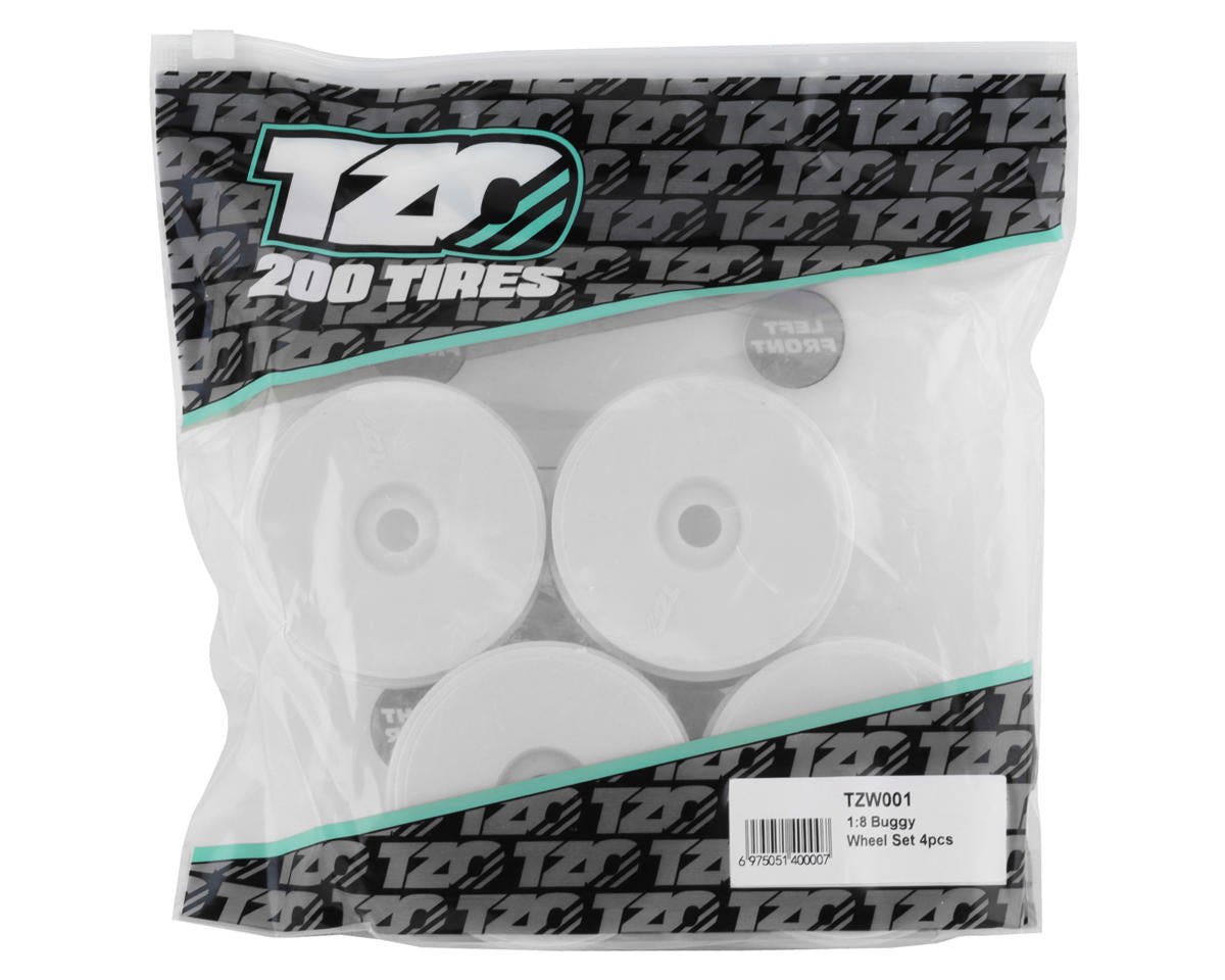 TZO Tires 1/8 Buggy (83.5mm) Wheel Set (White) (4)