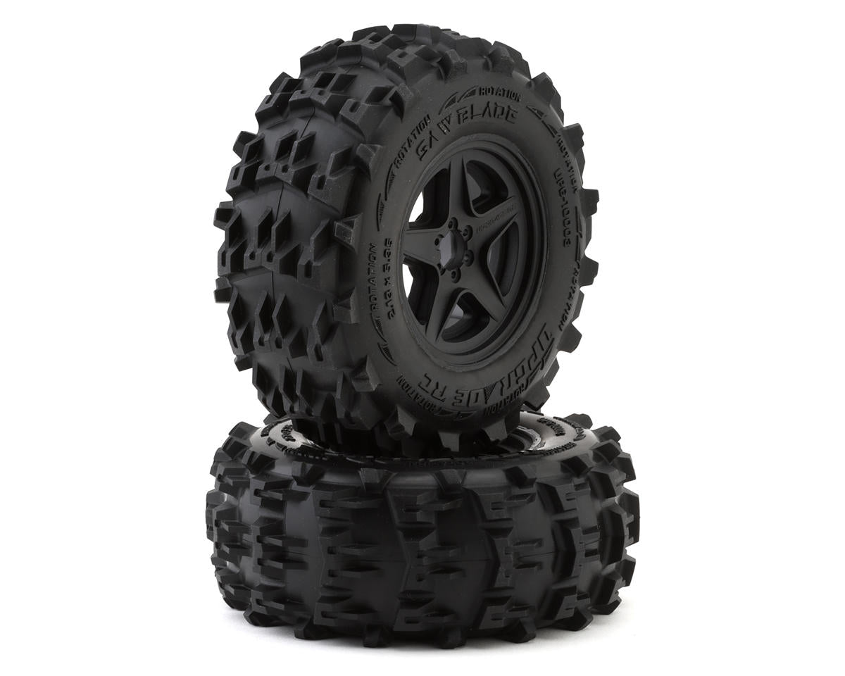 UpGrade RC Saw Blade 2.8" Pre-Mounted Off-Road Tires w/5-Star Wheels (2) (17mm/14mm/12mm Hex)