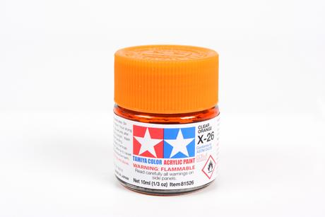 Tamiya Acrylic Mini X-26 Clear Orange 1/3 oz - TAM81526