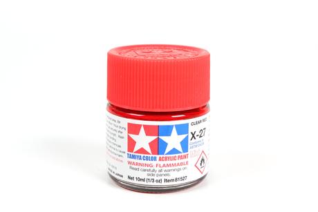 Tamiya Acrylic Mini X-27 Clear Red 1/3 oz - TAM81527