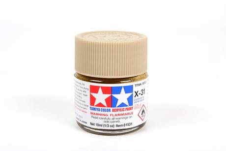 Tamiya Acrylic Mini X-31 Titanium Gold 1/3 oz - TAM81531