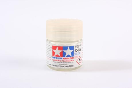 Tamiya Acrylic Mini X-35 Semi Gloss Clear  1/3 oz - TAM81535