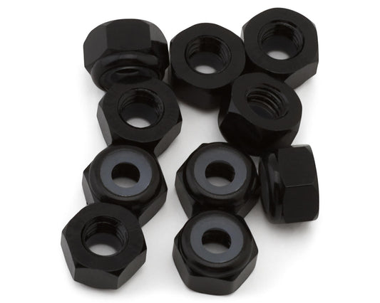 eXcelerate 4mm Aluminum Lock Nuts (Black) (10)