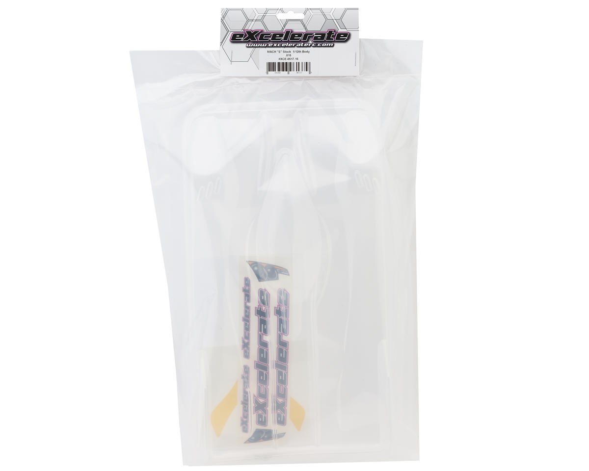 eXcelerate MACH "S" 1/12 Scale On-Road Pan Car "Stock" Body (Clear)