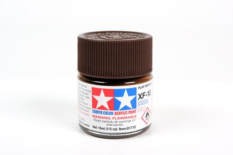 Tamiya Acrylic Mini  XF-10 Flat Brown 1/3 oz - TAM81710