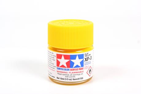 Tamiya Acrylic Mini  XF-3 Flat Yellow 1/3 oz - TAM81703