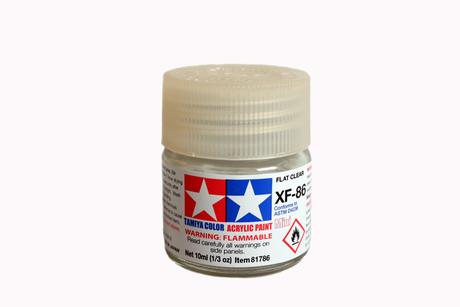 Tamiya Acrylic Mini  XF-86 Flat Clear 1/3 oz - TAM81786