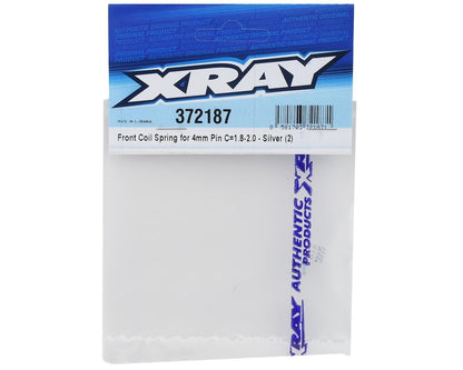 XRAY X12 4mm Pin Front Coil Spring (Silver) (2) (C=1.8 - 2.0) #372187
