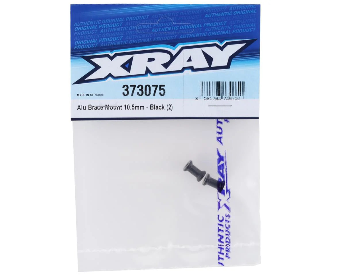 XRAY 10.5mm Aluminum Rear Brace Mount (Black) (2)
