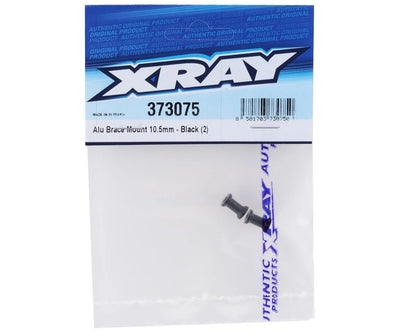 XRAY 10.5mm Aluminum Rear Brace Mount (Black) (2)