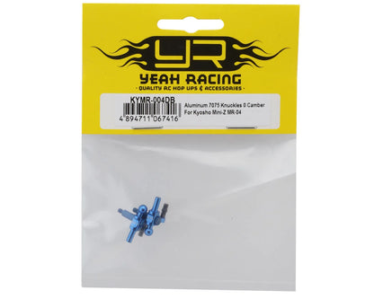 Yeah Racing Kyosho Mini-Z Aluminum Steering Knuckles (Blue) (2) (0 Camber)