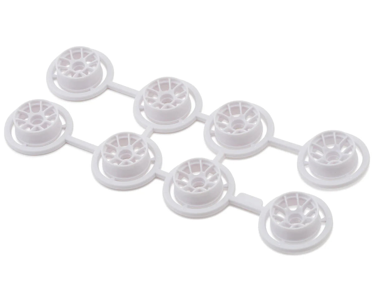 Yeah Racing 1/28 RWD Mini-Z Plastic 10-Spoke Narrow Wheel Set (White) (Offset 0,+1,+2,+3)