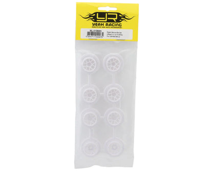 Yeah Racing 1/28 RWD Mini-Z Plastic 10-Spoke Narrow Wheel Set (White) (Offset 0,+1,+2,+3)