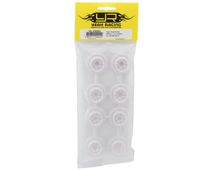 Yeah Racing 1/28 RWD Mini-Z Plastic 10-Spoke Wide Wheel Set (White) (Offset 0,+1,+2,+3)