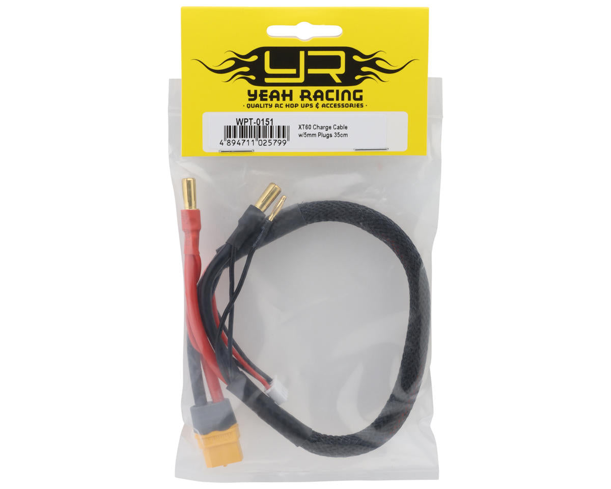 Yeah Racing 2S Charge Lead (Female XT60 to 5mm Bullets) w/3-Pin JST-XH Balance Plug