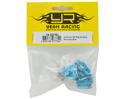 Yeah Racing Aluminum CNC Magnetic Invisible Body Mount (Blue)